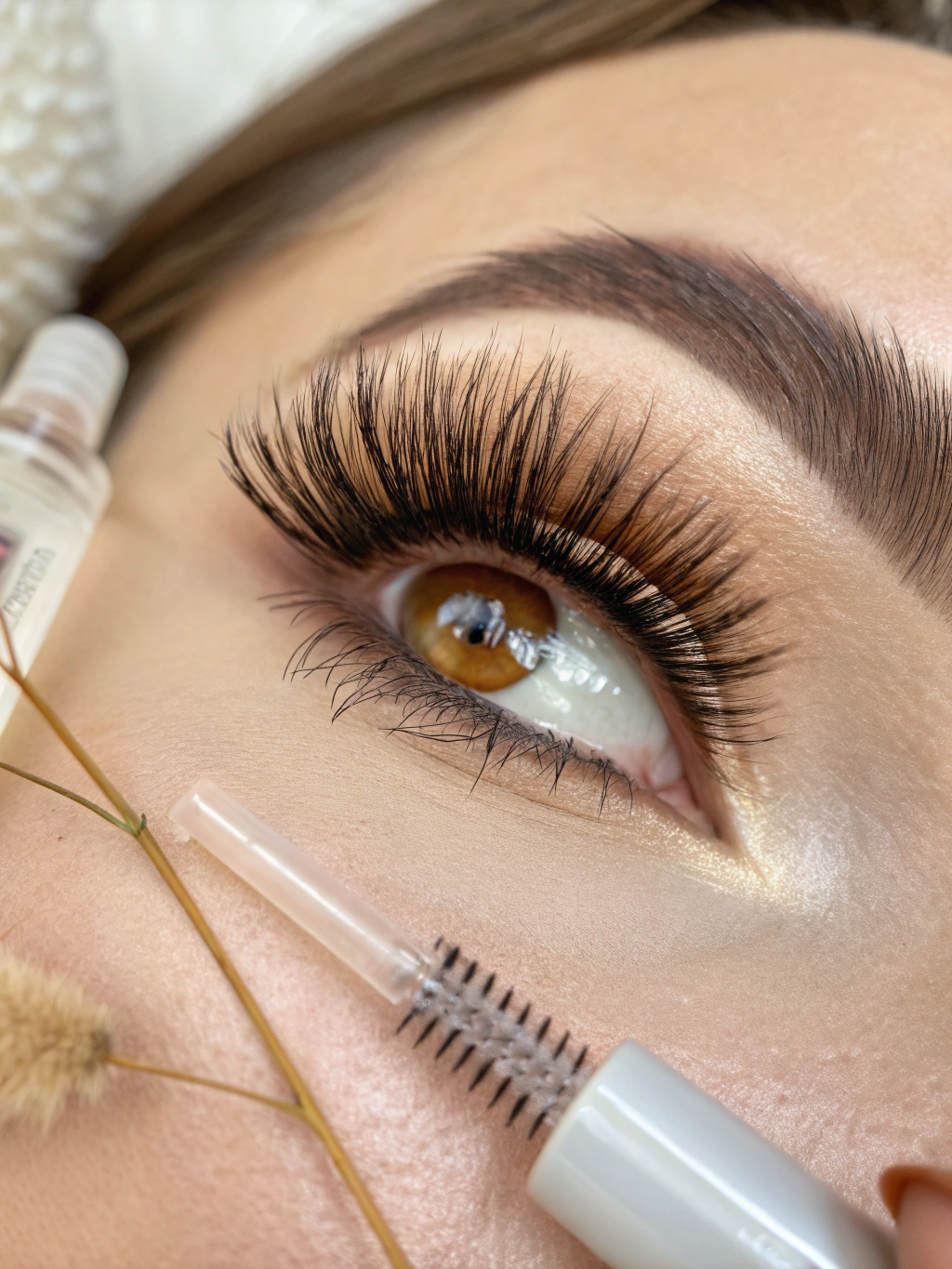 Detailed eyelash extension styling at GK Studio