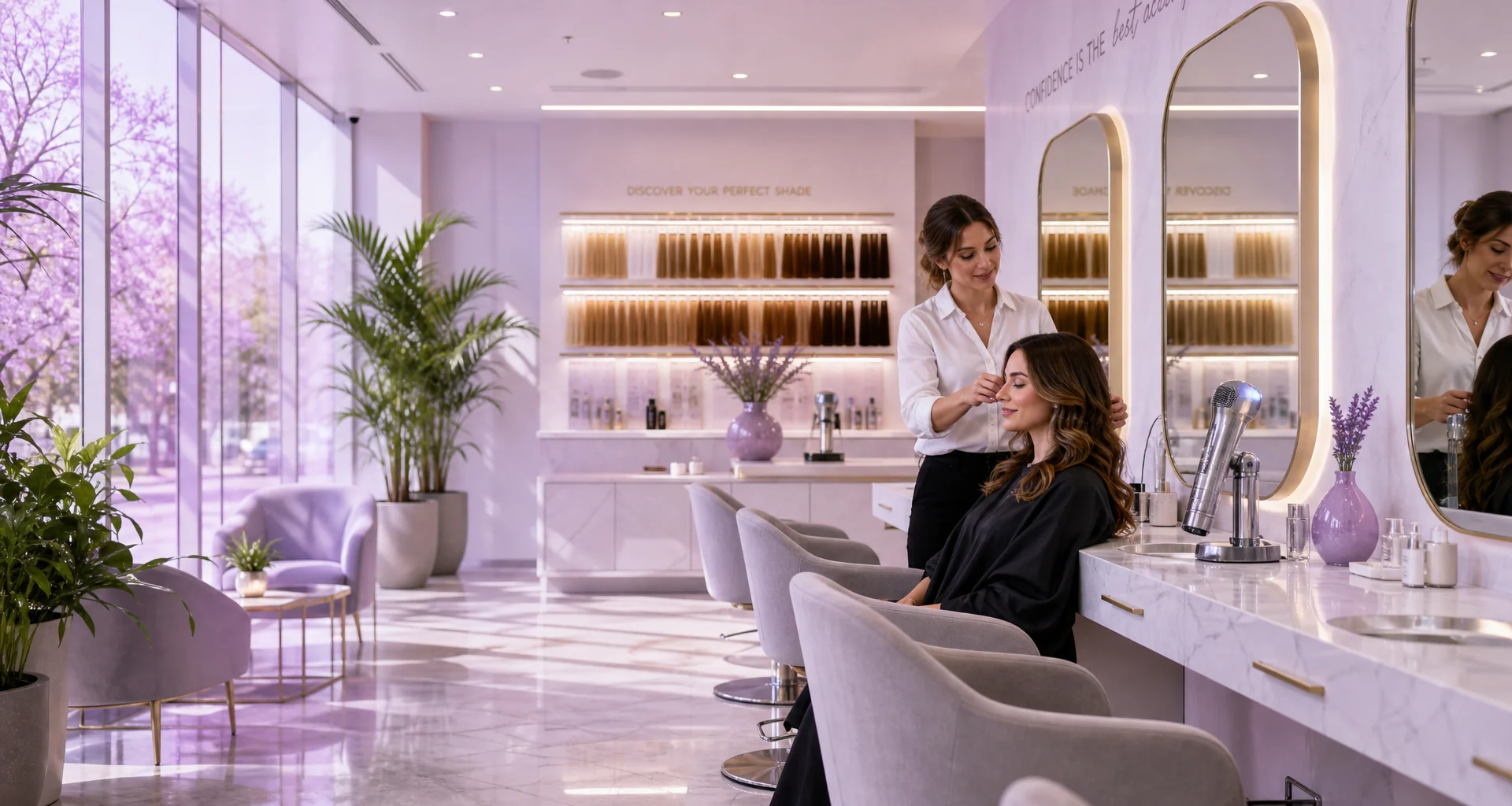GK Studio Sector 7 Gurgaon styling chairs and hair dressing stations