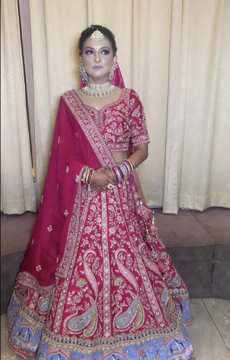 Bridal lehenga look styled at GK Studio Sector 46 Gurgaon